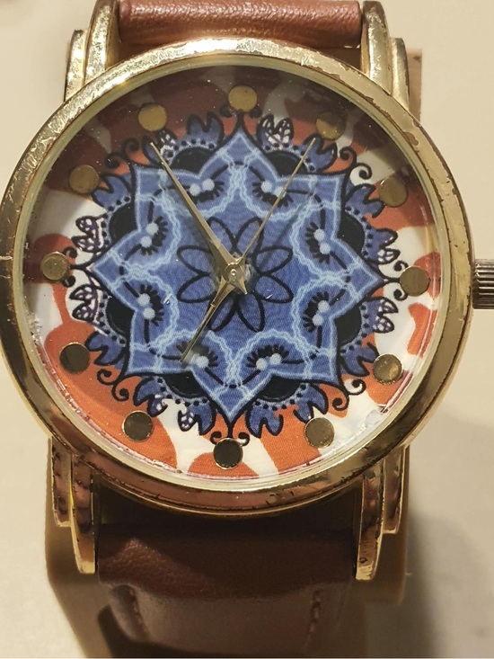Accutime Accessories - 🦋10/$20🦋 Accutime Goldtone/Blue Leather Crochet Star Print Women's Watch